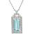 Estate 20.00ct Aquamarine 1.00ct Diamond Pendant Necklace