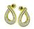 Baguette Cut Diamond 18k Yellow Gold Earrings
