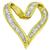 Estate 2.00ct Diamond Gold Heart Pendant