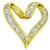 Estate 2.00ct Diamond Gold Heart Pendant