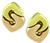 Estate Bvlgari Two Tone Yellow and Pink Gold Earrings