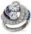 Estate Cartier GIA 2.15ct Diamond Sapphire Ring