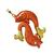Coral Gold Koi Fish Pendant