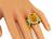 Oval Cut Citrine Round Cut Diamond 14k Yellow Gold Bangle and Ring Set