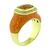 Citrine Diamond Enamel Gold Ring