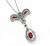 18k Gold Coral Diamond Pendant Necklace
