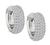 Round Cut Diamond 14k White Gold Huggies Earrings