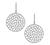 Round Cut Diamond 18k White Gold Dangling Earrings