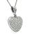 Round Cut Diamond 18k White Gold Heart Pendant