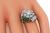 Round Cut Diamond Round Cut Emerald Platinum Cocktail Ring