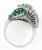 Platinum Diamond Emerald Cocktail Ring