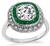 Estate 1.40ct Diamond Emerald Engagement Ring