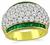 Estate 3.17ct Diamond 1.01ct Emerald Gold Ring