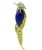 Diamond Enamel Gold Bird Pin