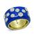 Estate 1.00ct Diamond Enamel Gold Ring