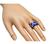 Round Cut Diamond Enamel 14k Yellow Gold Ring