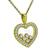 Round Cut Diamond 18k Yellow Gold Heart Pendant by Chopard
