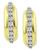 Round Cut Diamond 14k Yellow and White Gold Earrings