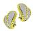 Round Cut Diamond 18k Yellow and White Gold Earrings