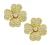 Estate 4.00ct Diamond Gold Flower Earrings