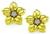 Estate 0.40ct Diamond Gold Flower Earrings