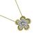 Round Cut Diamond Two Tone 18k Yellow and White Gold Pendant Necklace and Earrings Set