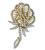 Estate 11.00ct Diamond Gold Flower Pin