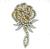 Diamond Gold Flower Pin