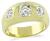 Vintage 1.22ct Light Fancy Yellow Diamond 0.80ct Diamond Gypsy Ring