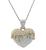 Estate 5.00ct Diamond Two Tone Gold Heart Pendant