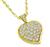 Estate 5.00ct Diamond Gold Heart Pendant Necklace