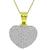 6.75ct Diamond Yellow and White Gold Heart Pendant Necklace
