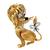 Diamond Gold Lion Pin