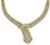 Round and Baguette Cut Diamond 18k Yellow Gold Necklace