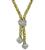 Round Cut Diamond 14k Yellow and White Gold Necklace