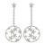 Estate 6.00ct Diamond Gold Star Drop Earrings