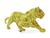 Estate Diamond Yellow Gold Tiger Pin