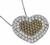 3.00ct White Diamond 1.75ct Natural Fancy Brown Diamond Heart Pendant Necklace