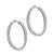 Round Cut Diamond 18k White Gold Inside Out Hoop Earrings