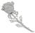 Estate 4.00ct Diamond Long Stem Rose Pin