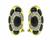 Round Cut Diamond Onyx 18k Yellow Gold Earrings