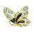 Round Cut Diamond Opal Onyx 14k Yellow Gold Butterfly Pin