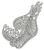 Marquise Baguette Trilliant and Round Cut Diamond Platinum Pin