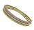 Estate 8.00ct Pink and Yellow Sapphire 3.30ct Diamond Three Tone Gold Bangle
