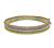 Round Cut Sapphire and Diamond Three Tone 18k Yellow Pink and White Gold Bangle