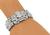 1.70ct Asscher Cut Center Diamond 10.50ct Baguette Trapezoid Old Mine and Round Cut Diamond Platinum Bracelet