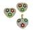 Estate 8.50ct Diamond Multi Color Precious Stone Heart Pendant and Earrings Set