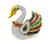 Estate 0.75ct Diamond 1.00ct Precious Stone Gold Swan Pin