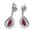 18k Gold Rubellite Diamond Earrings