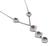 Round Cut Diamond Oval Cut Ruby 14k White Gold Necklace